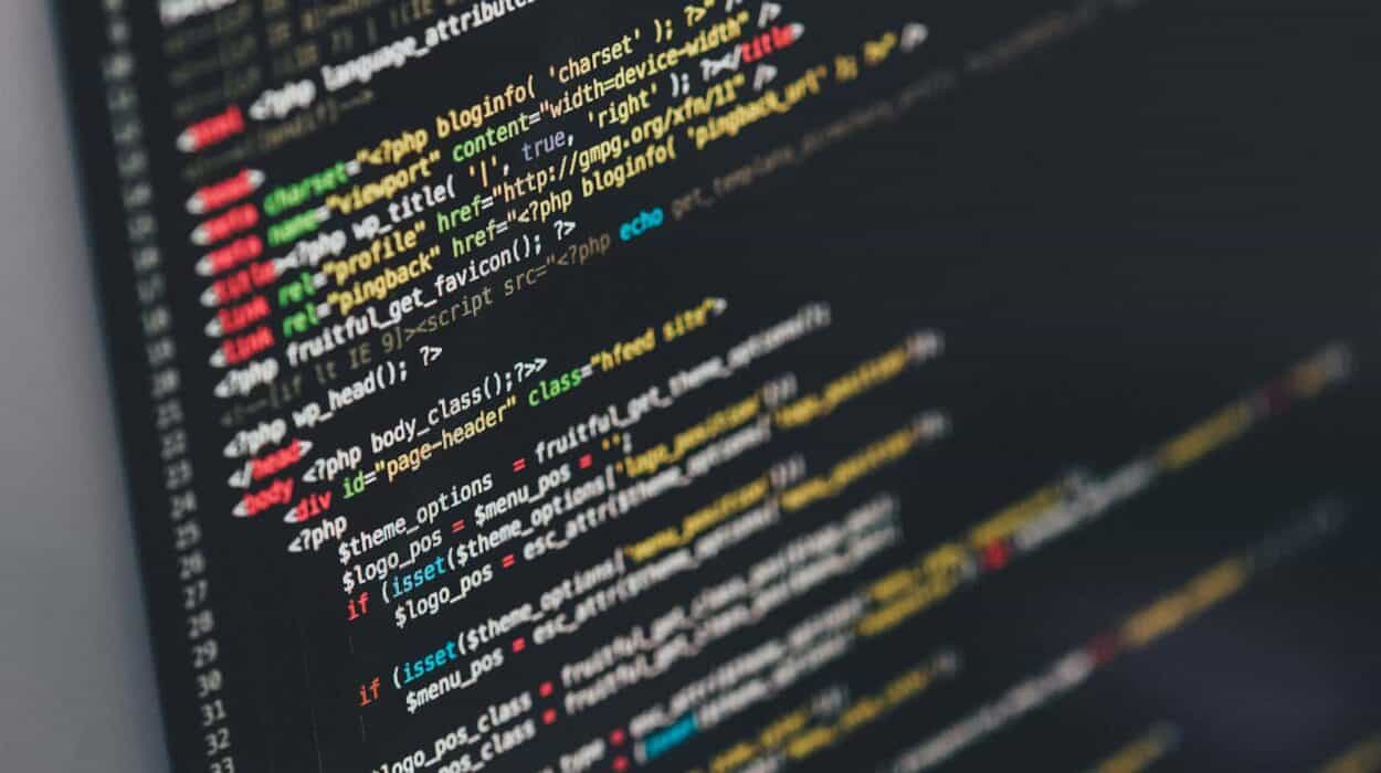 monitor showing Java programming